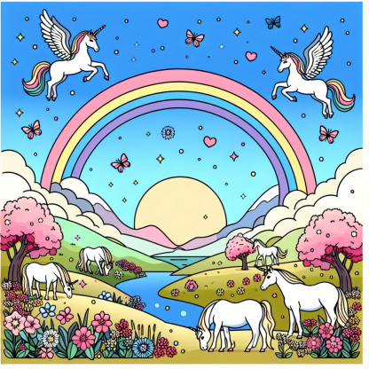 Fantasy Unicorn Valley Paint By Diamonds