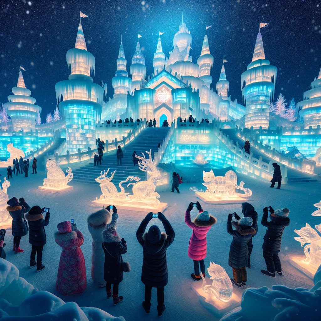 Snow And Ice Festival - China Painting By Diamonds Kit