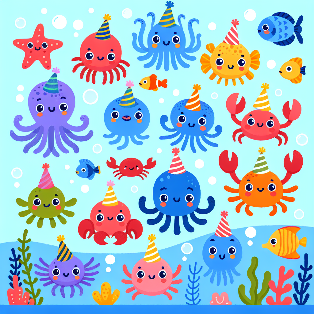 Silly Ocean Party DIY Paint By Diamonds