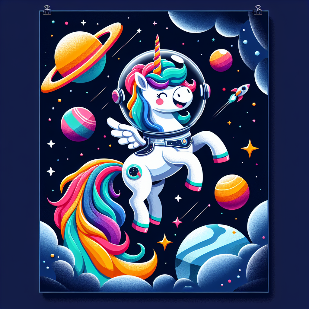 Astronaut Unicorn Odyssey Paint By Color