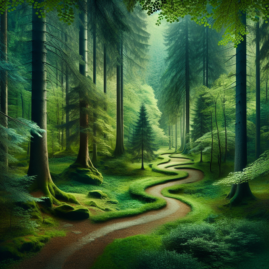Peaceful Forest Pathway Paint By Diamonds Art
