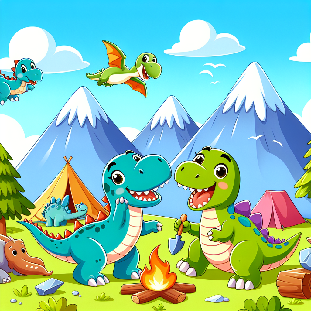 Dinosaur Exploration Camp Paint By Color