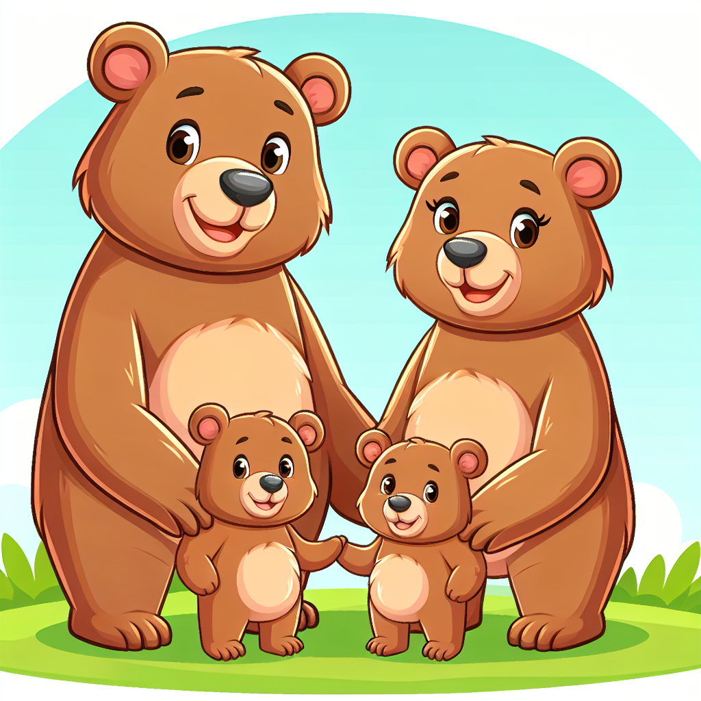 Jolly Bear Family Paint By Color