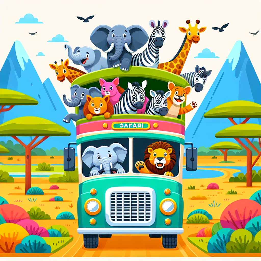 Adventure Safari Bus Paint By Color