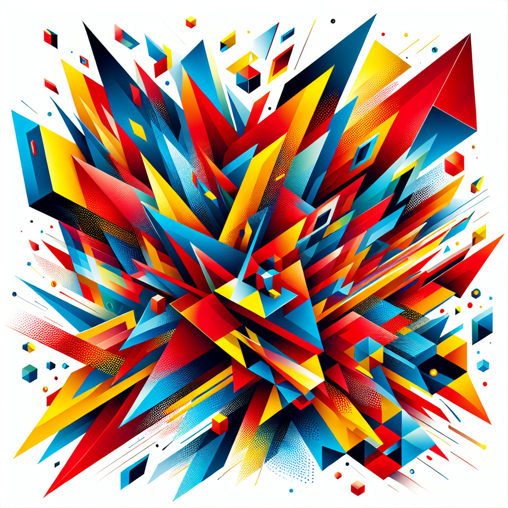 Colorful Abstract Geometric Paint By Diamonds
