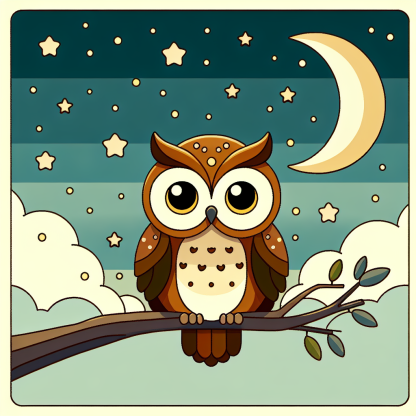 Wise Owl's Night Adventure Paint By Diamonds
