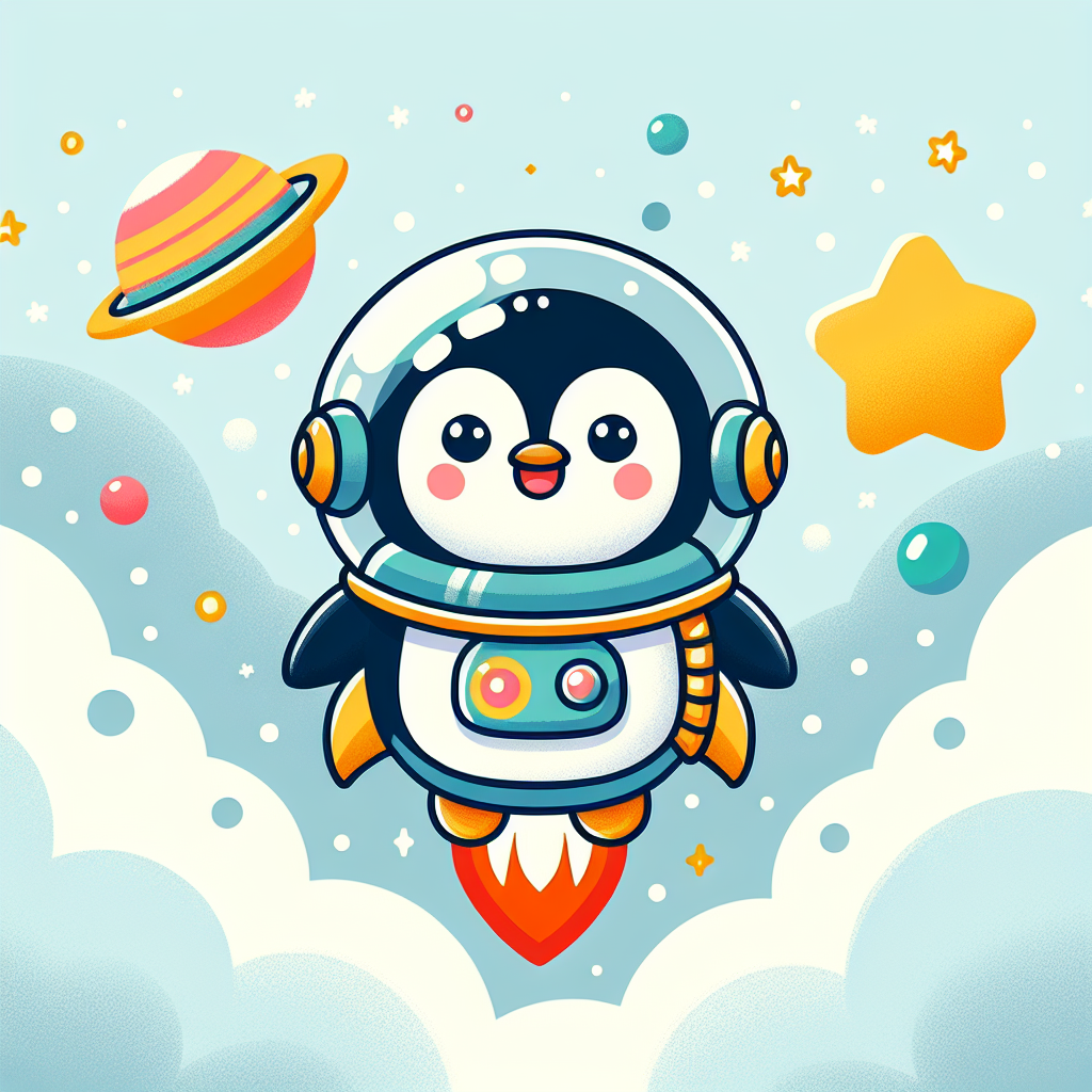 Space Explorer Penguin DIY Paint By Diamonds