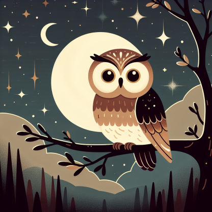 Mystic Owl In The Moonlight Paint By Diamonds