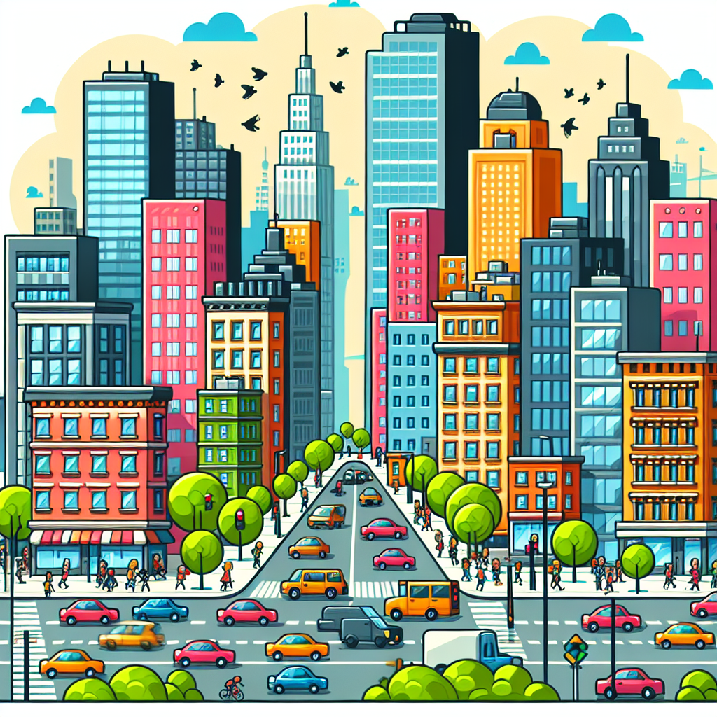 Busy City Life Adventure Paint By Diamonds Kits