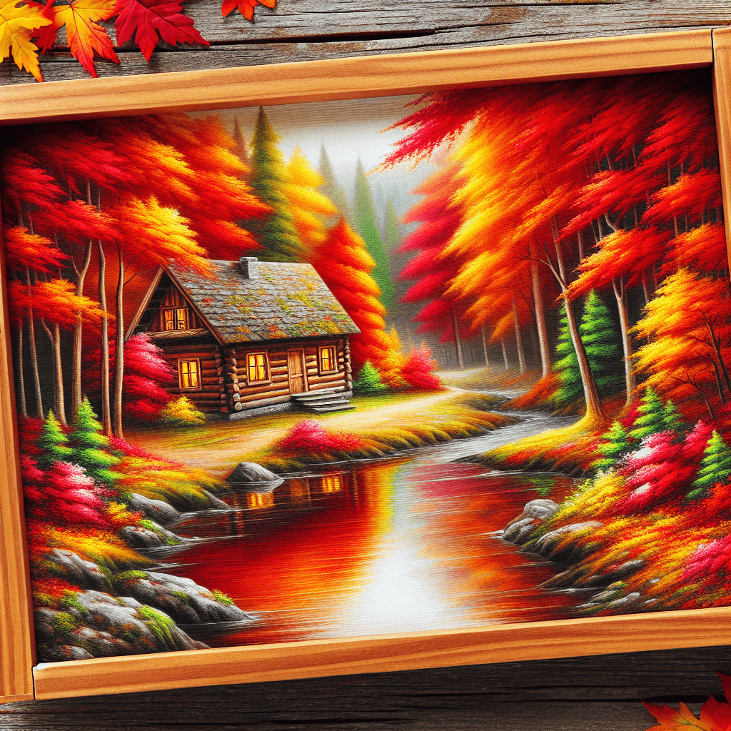 Calm Autumn Retreat Painting By Diamonds Kit