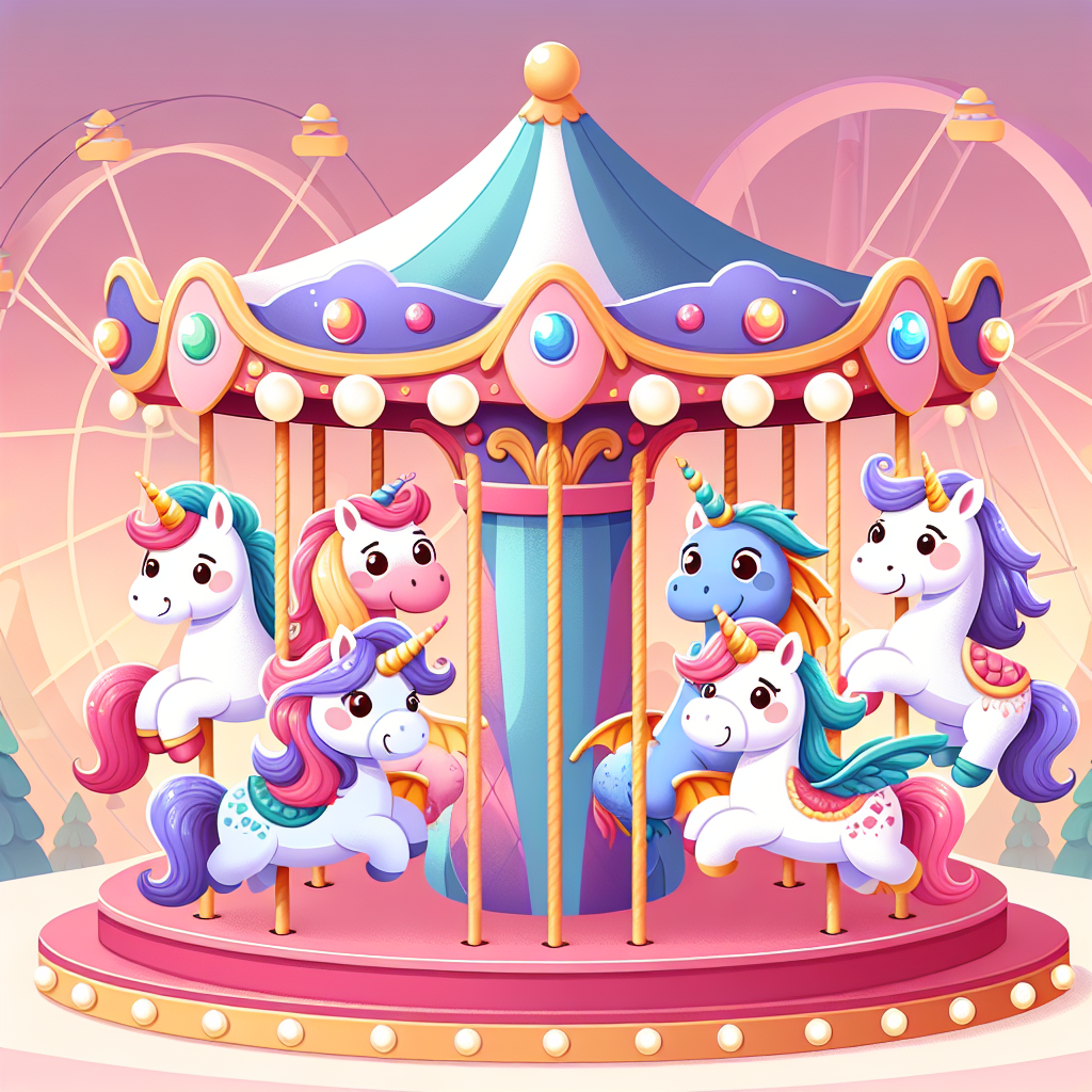 Carousel Of Magical Creatures Painting Diamond Kit