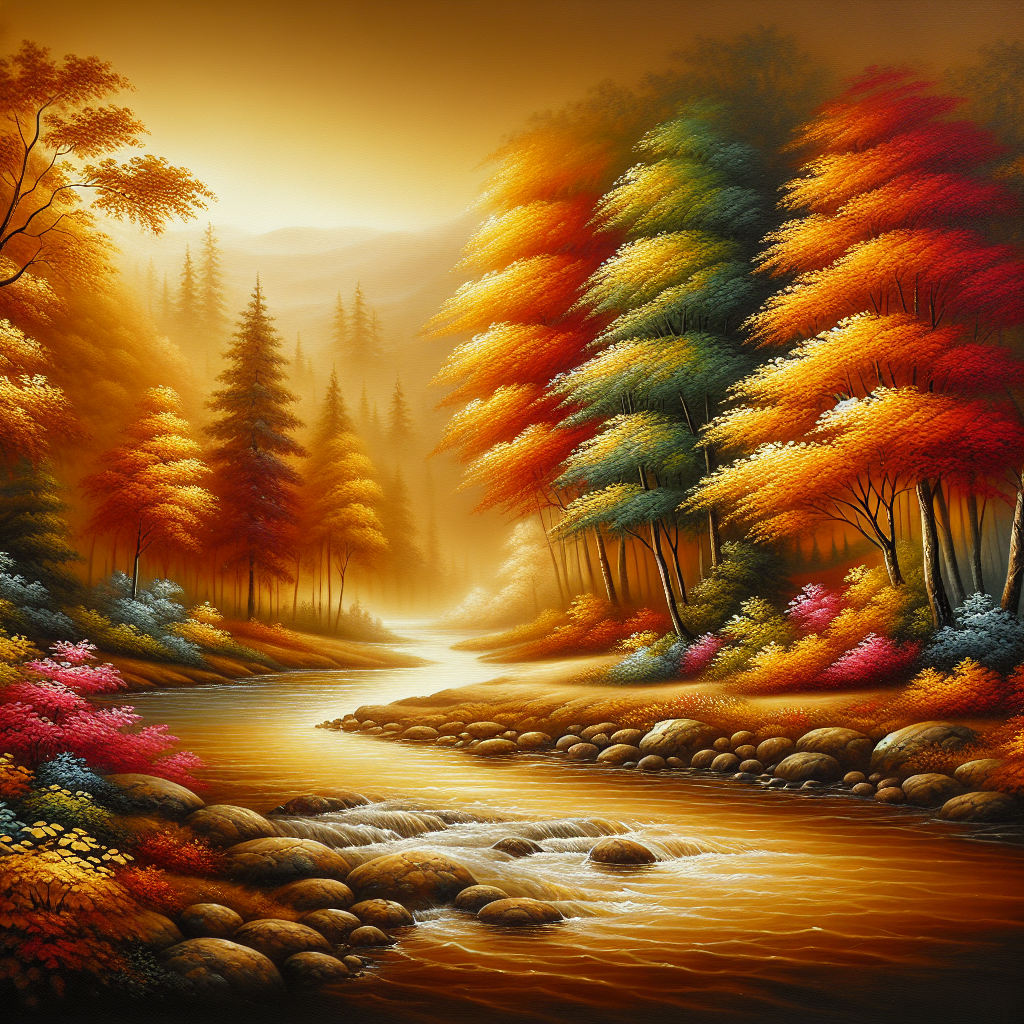 Captivating Autumn Landscape Painting By Diamonds Kit
