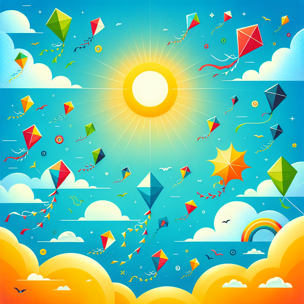 Bright Colorful Kites Painting By Diamonds Kit