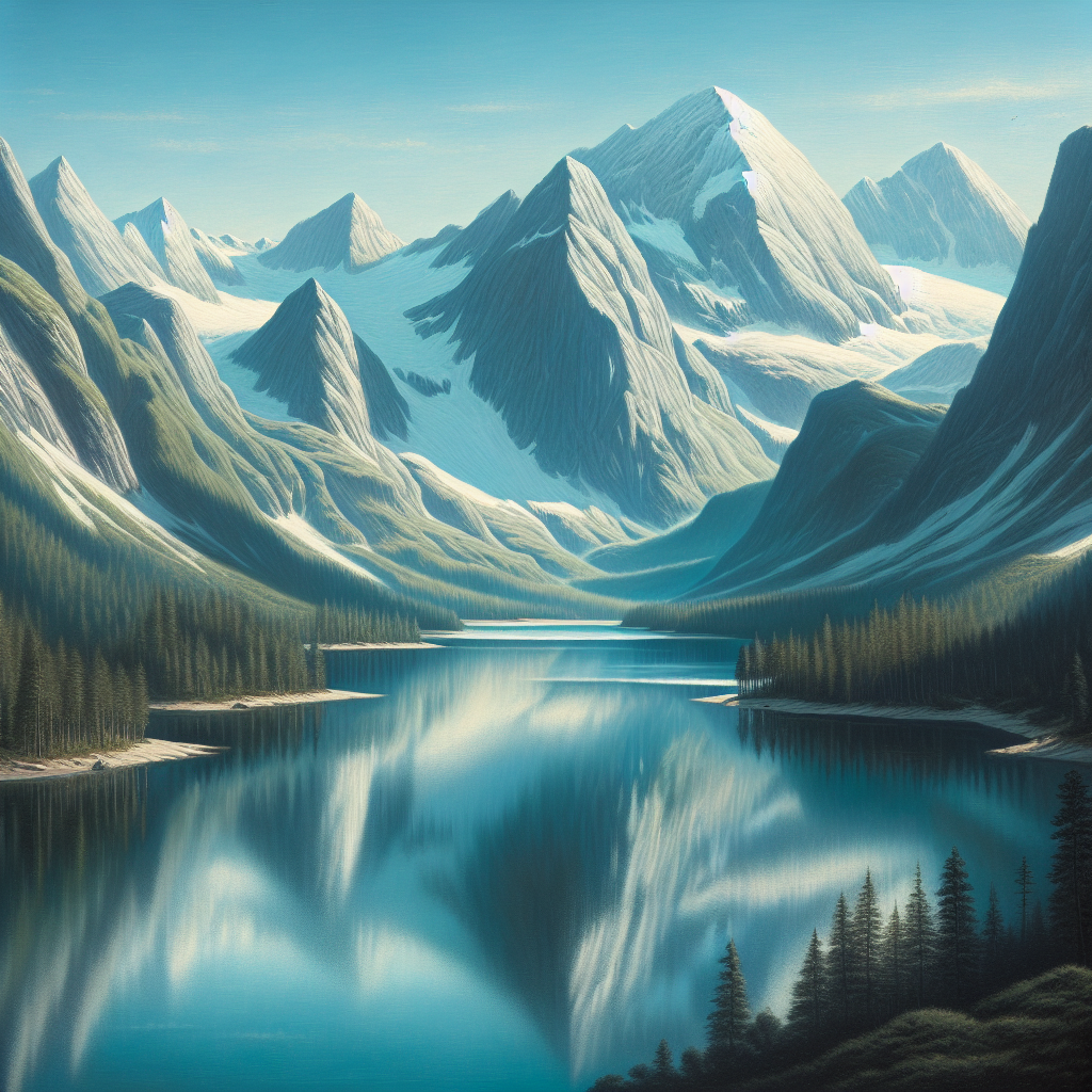 Ethereal Alpine Lake Diamond Painting