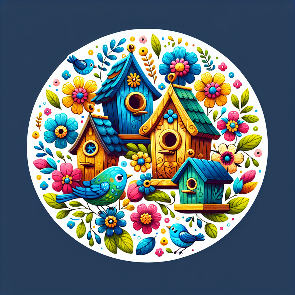 Charming Birdhouses Paint By Diamond
