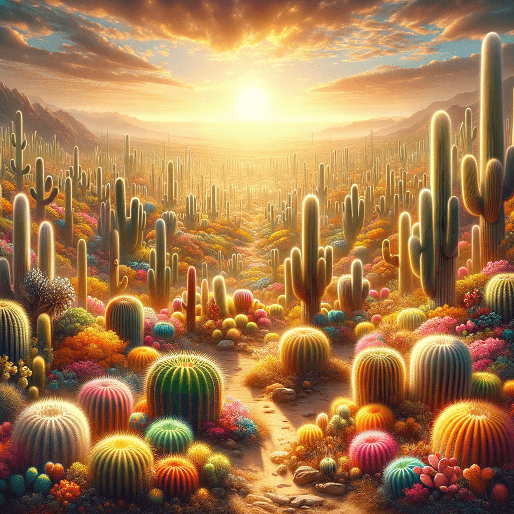 Blossoming Desert Cacti Paint By Diamonds Kits