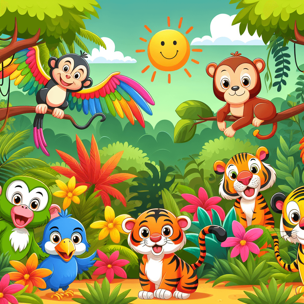 Friendly Jungle Crew Painting By Diamonds Kit