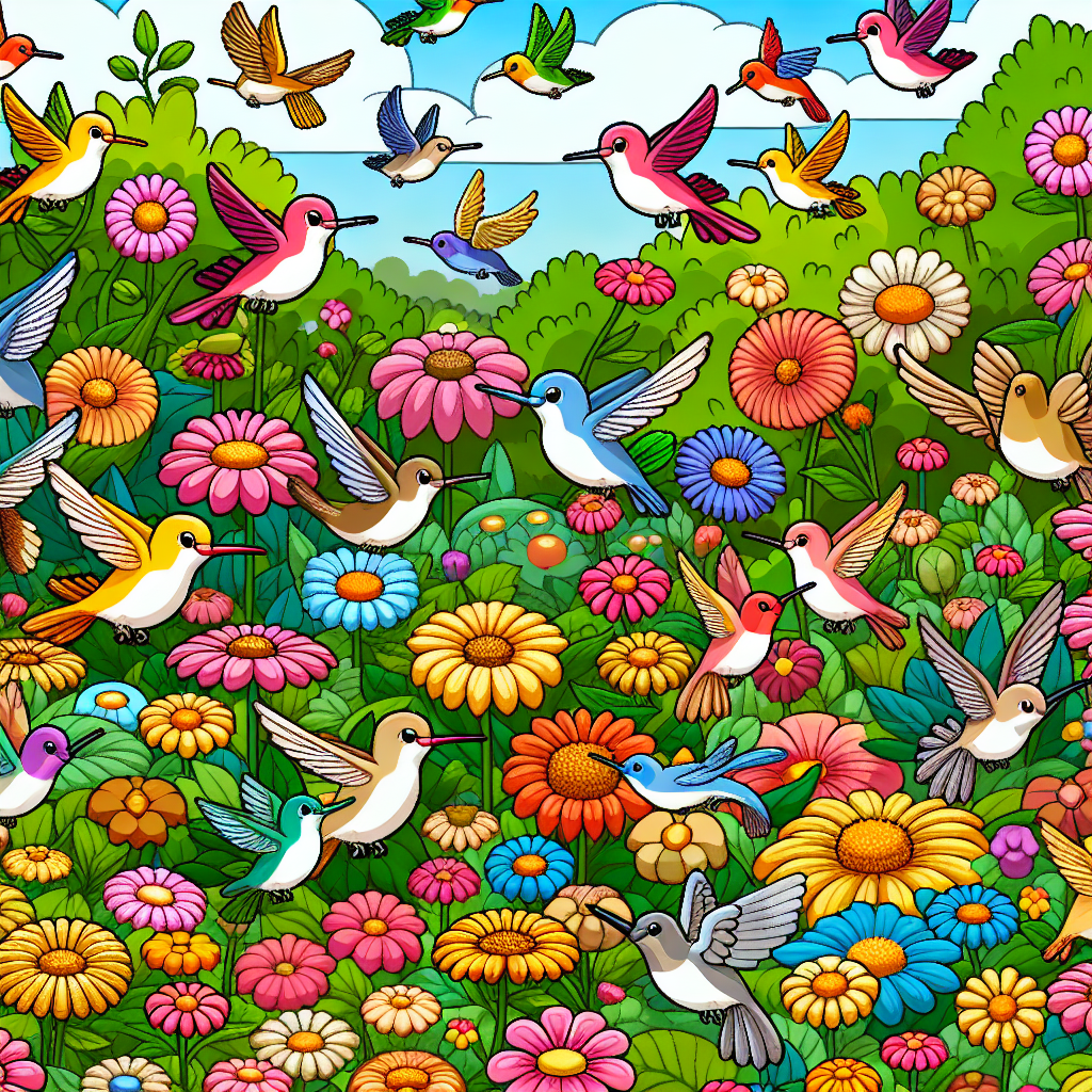 Happy Hummingbird Garden Paint By Diamond