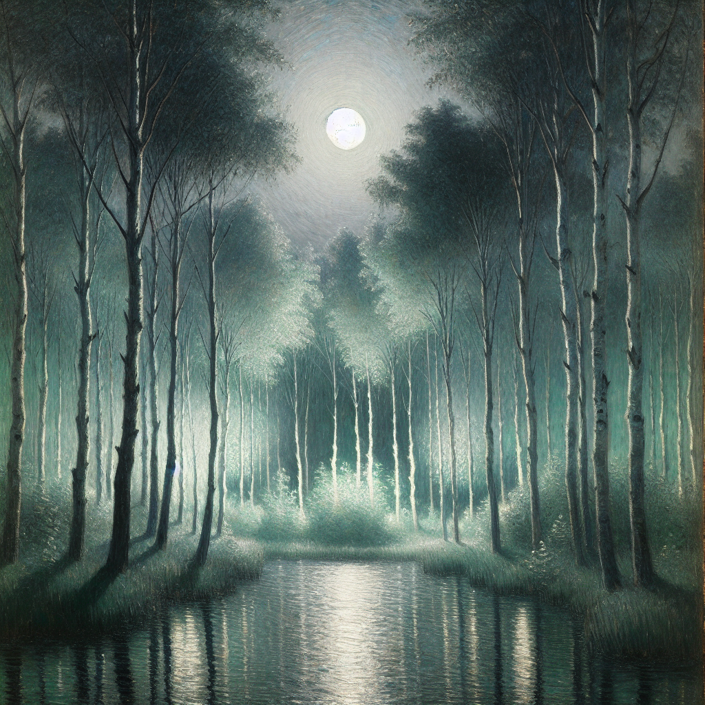 Luminous Moonlit Forest Diamond Painting