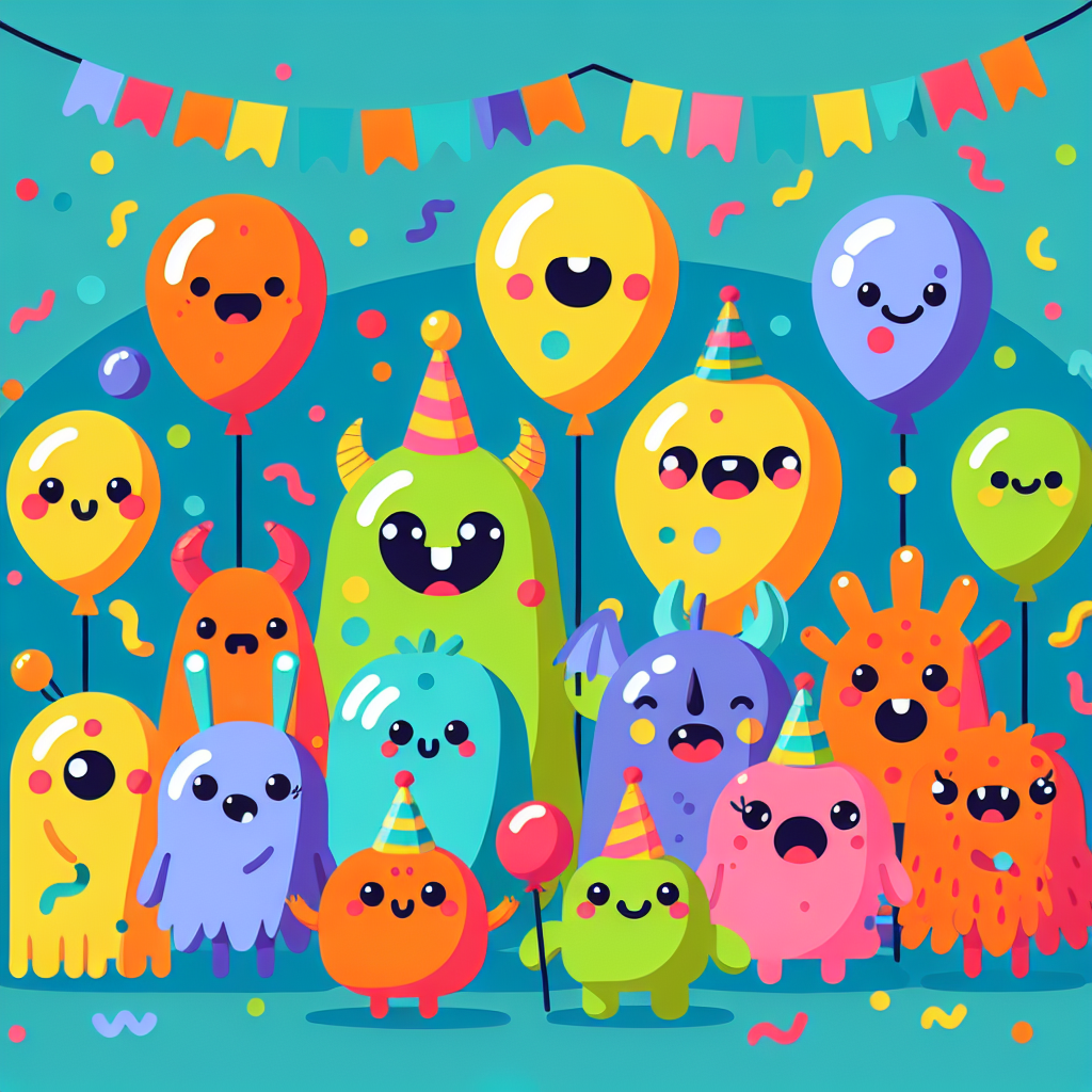 Monster Party Fun Painting By Diamonds Kit