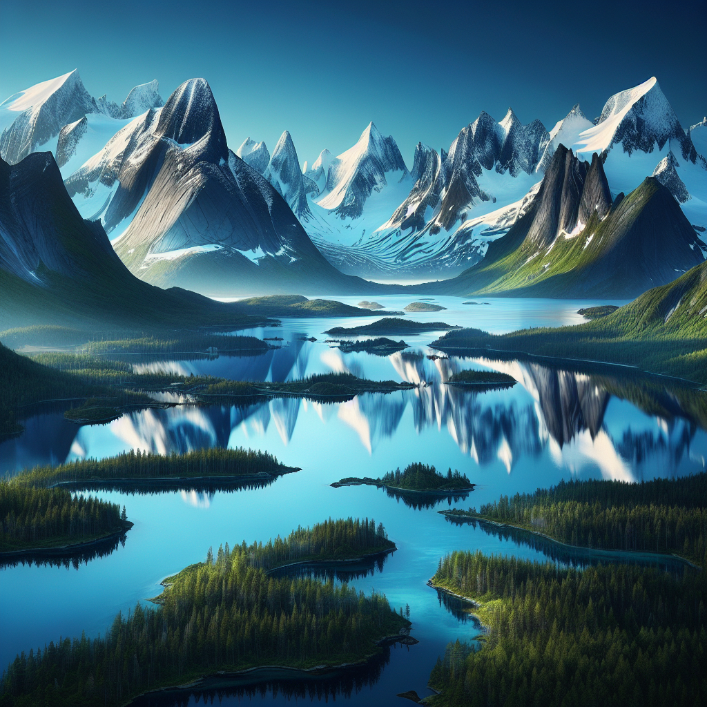 Peaceful Nordic Landscape Painting Diamond Kit