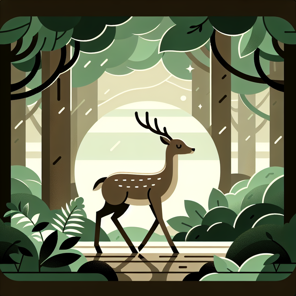 Peaceful Forest Stroll With Deer DIY Paint By Diamonds