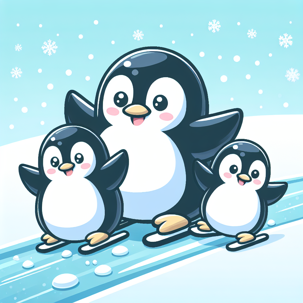 Jolly Penguin Family Paint By Diamond