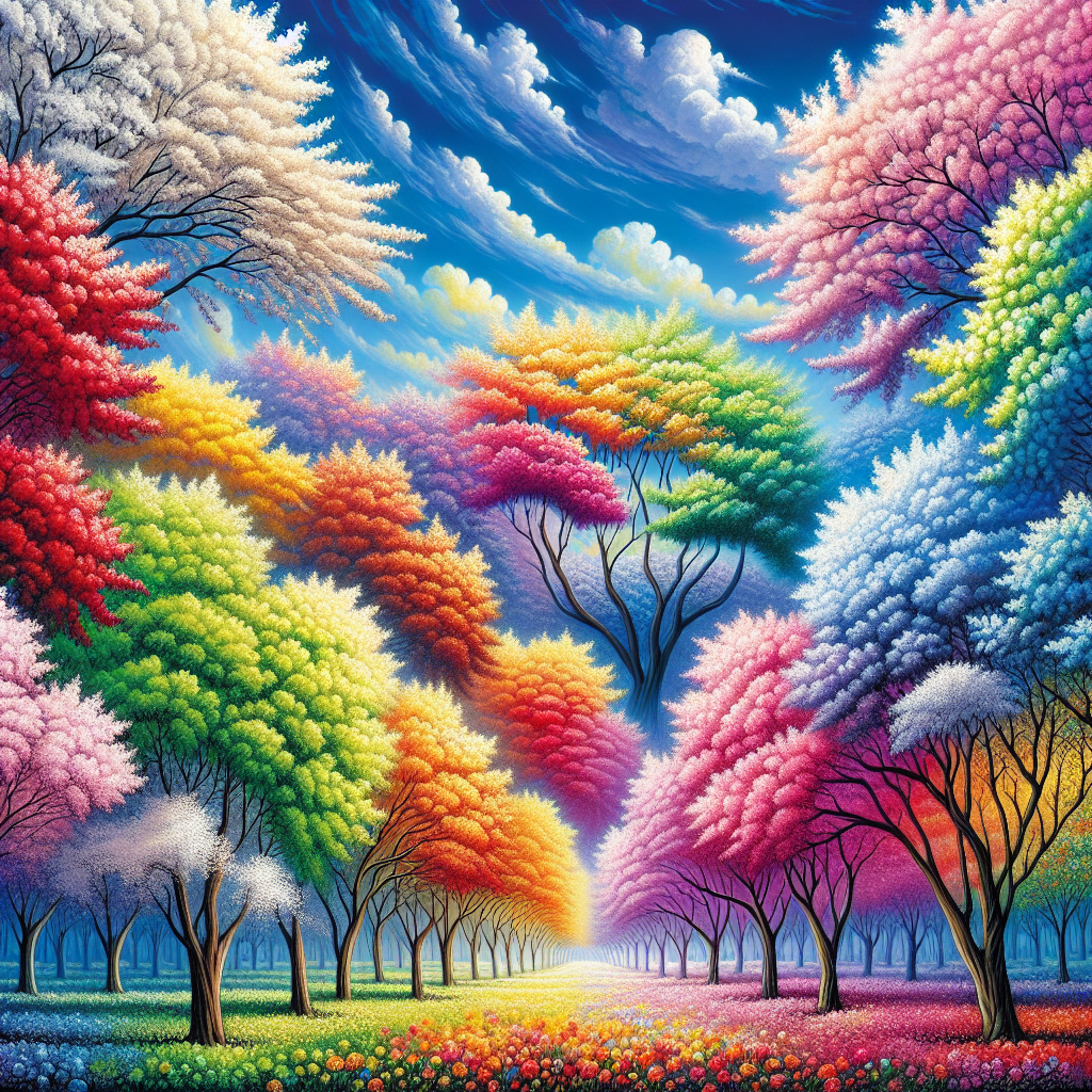 Joyous Spring Blossom Painting Diamond Kit