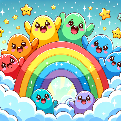 Vibrant Rainbow Friends Paint By Diamond