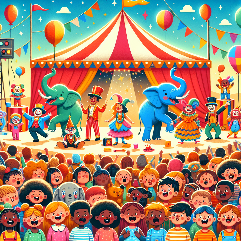 Colorful Circus Celebration Painting By Diamonds Kit