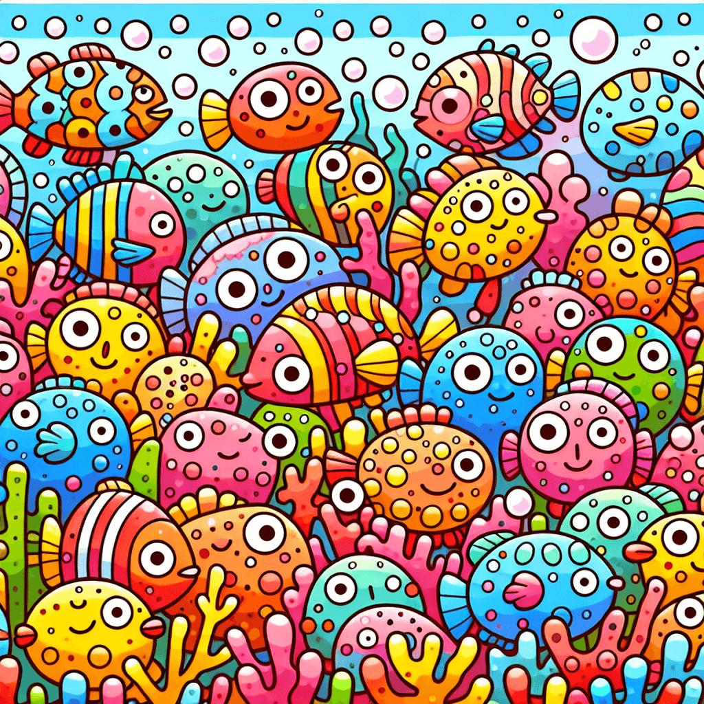 Colorful Fish Paint By Color