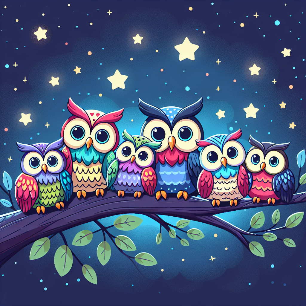 Curious Owl Family Paint By Color