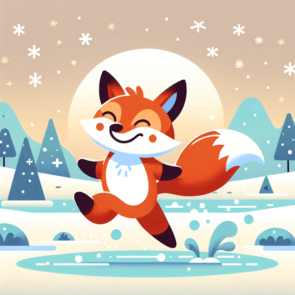 Friendly Fox's Snowy Adventure Paint By Diamonds