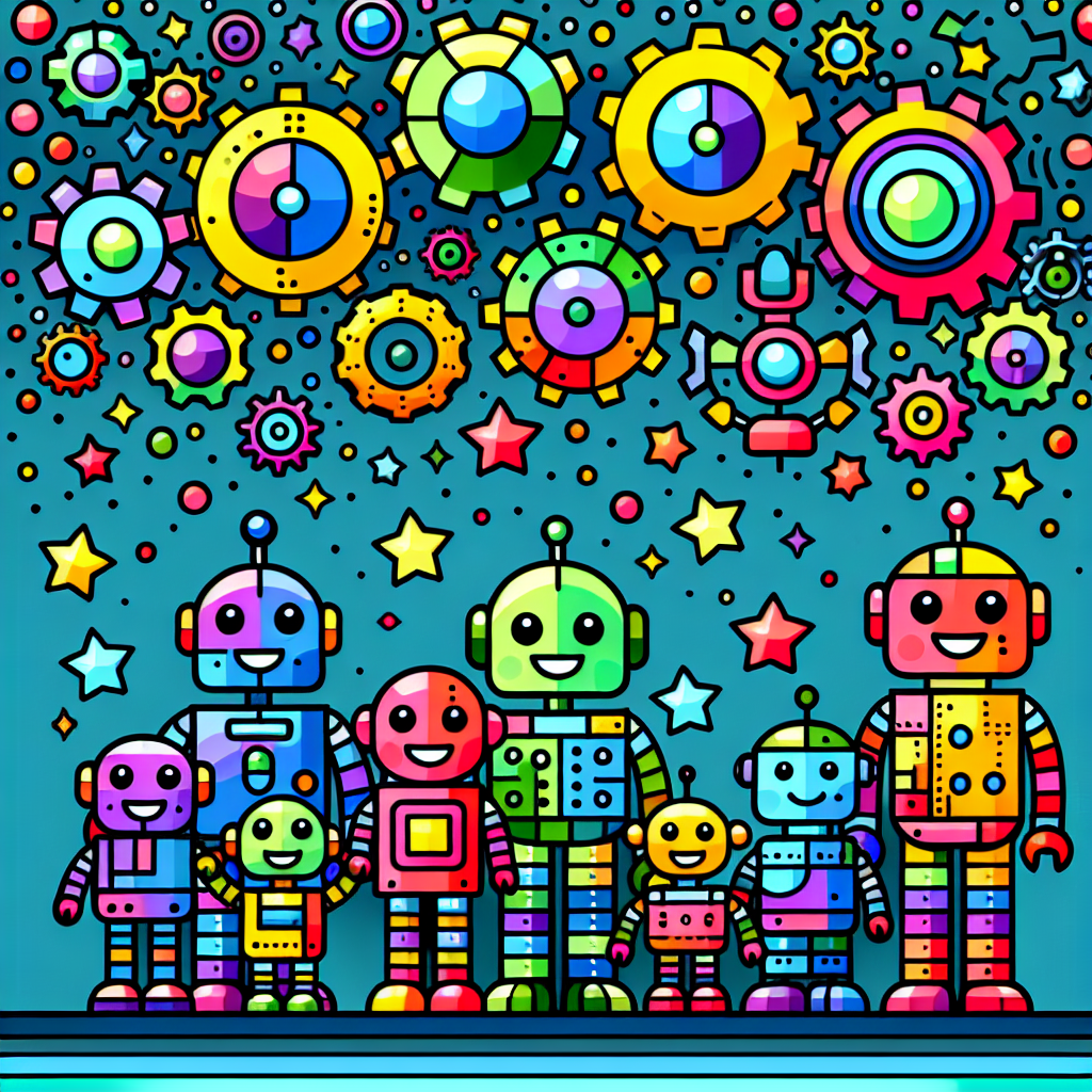 Creative Robot Family Diamond Painting