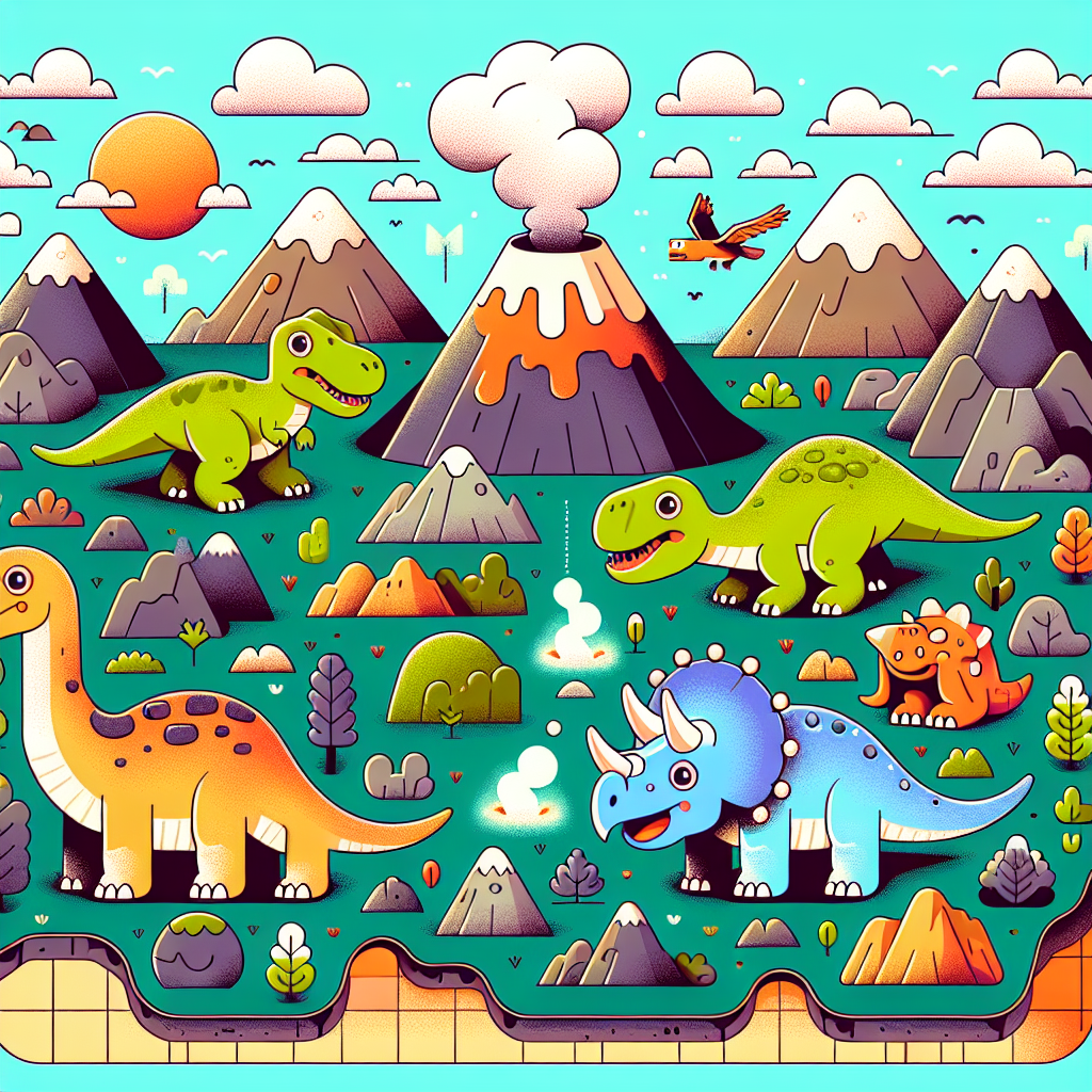 Dinosaur Land Expedition Painting Diamond Kit