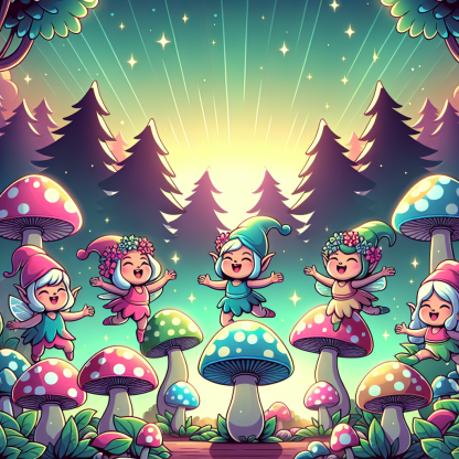 Magical Mushroom Mayhem Diamond Painting