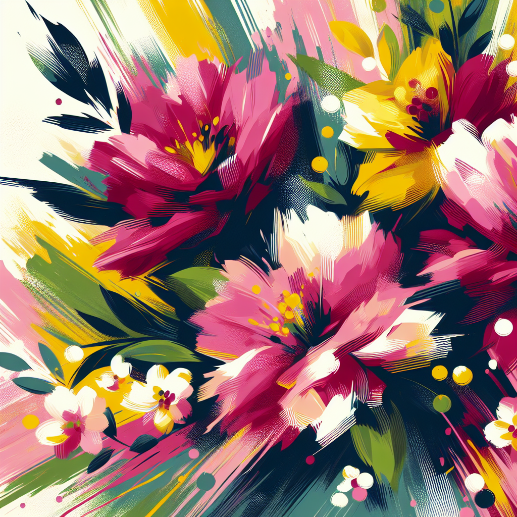 Abstract Floral Delight DIY Paint By Diamonds