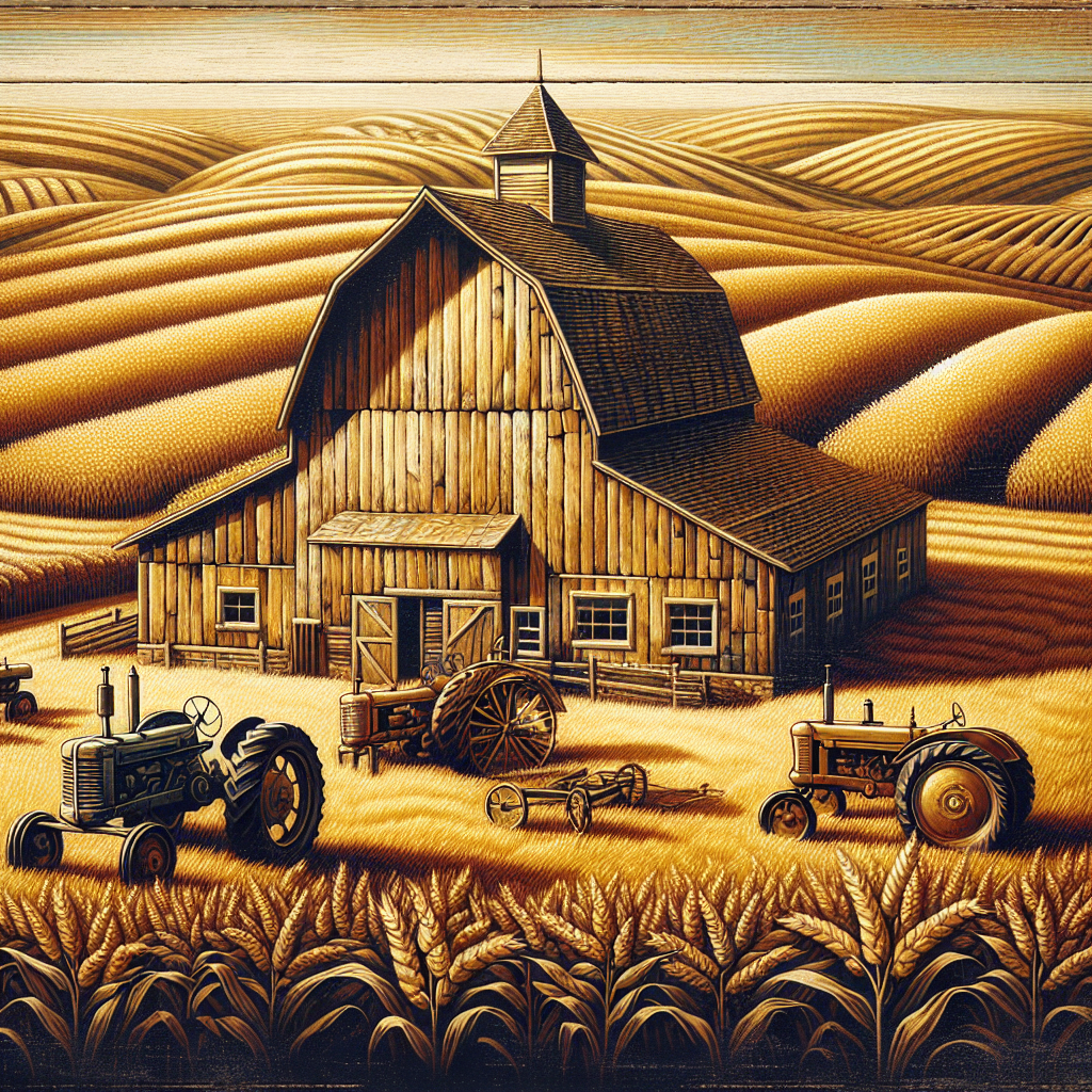 Rustic Barn Harvest Painting Diamond Kit