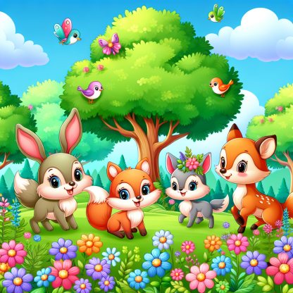 Joyful Forest Adventure Paint By Color