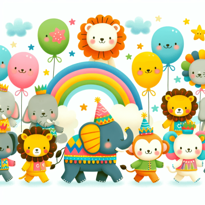 Dynamic Animal Parade Paint By Diamonds