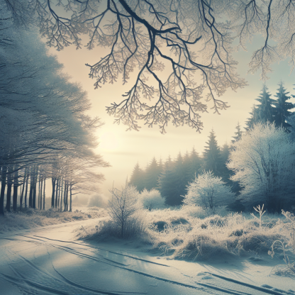 Frosty Forest Morning Paint By Diamond