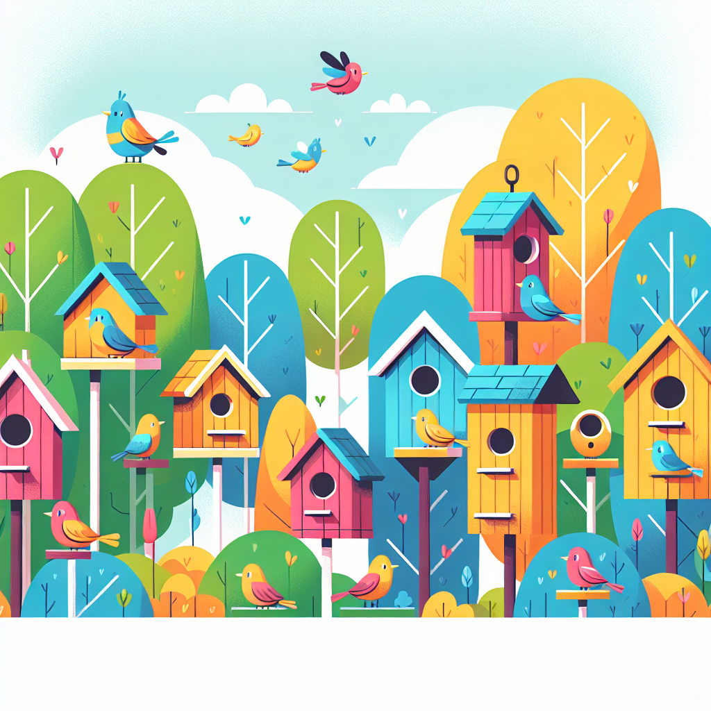 Brilliant Birdhouse Village Painting By Diamonds Kit