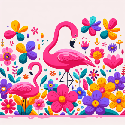 Flamingo's Floral Fantasy Paint By Diamonds