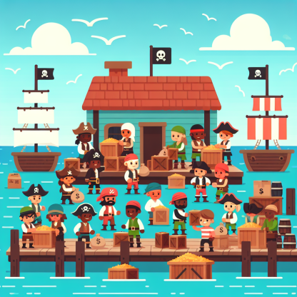 Petite Pirate Port Paint By Diamonds