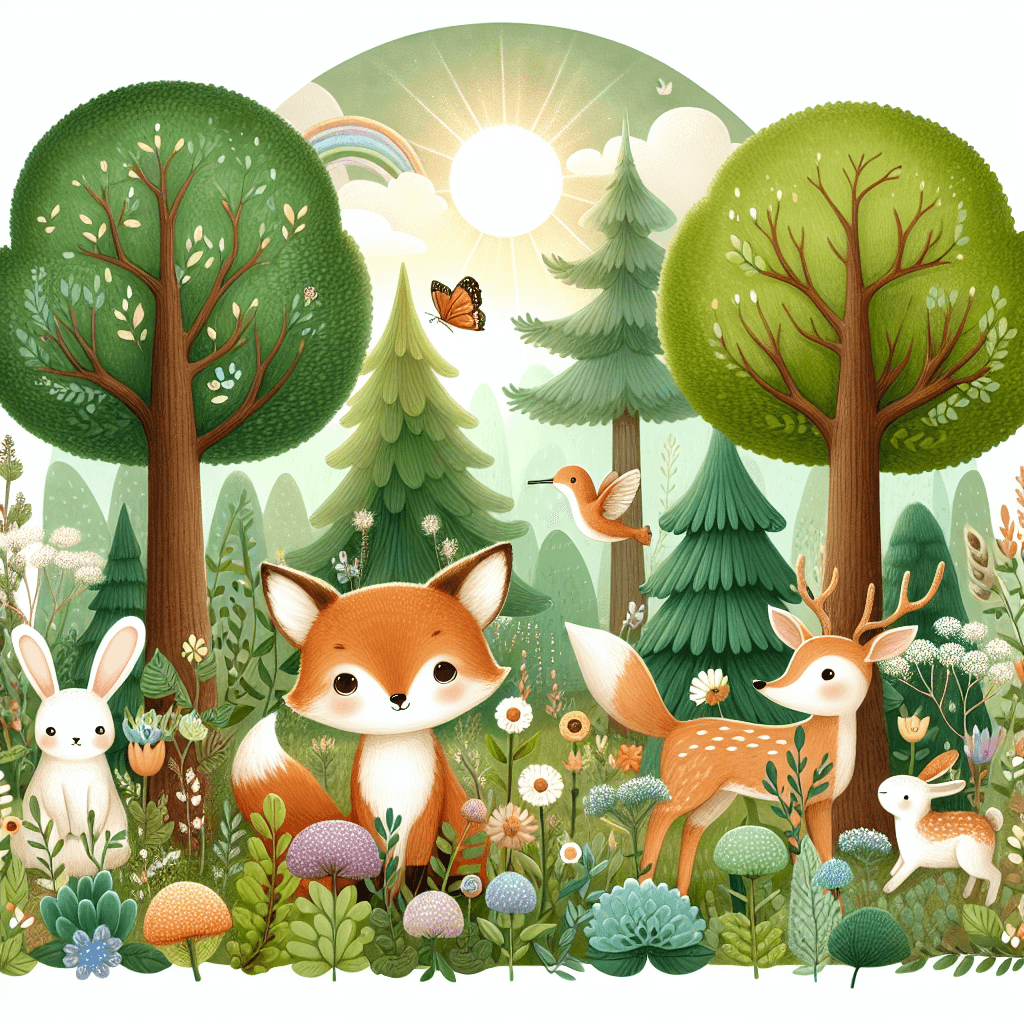 Enchanting Forest Friends Painting By Diamonds Kit