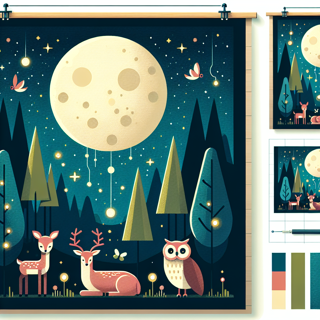 Moonlit Magic Forest Diamonded Painting Kits