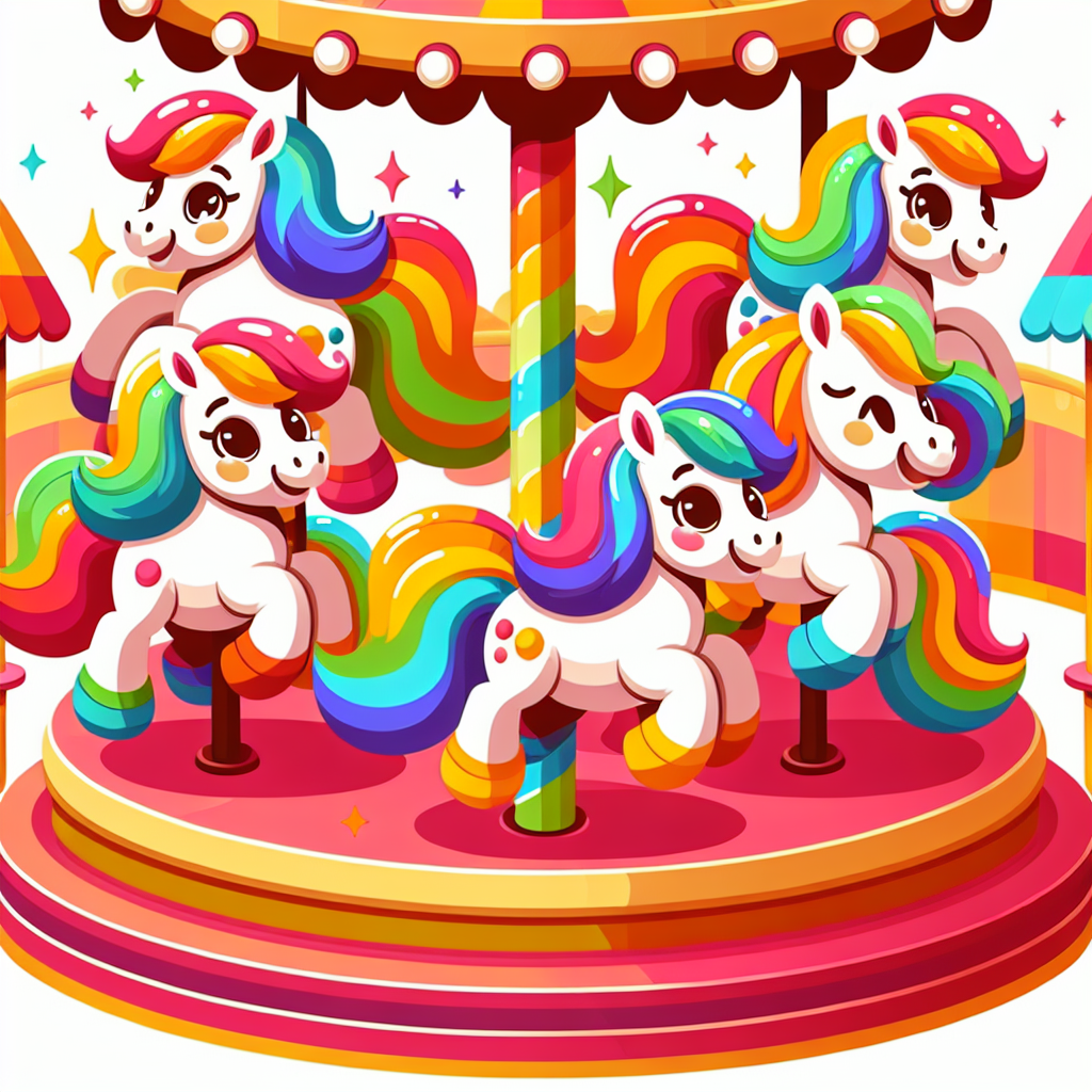 Rainbow Pony Carousel Paint By Diamond