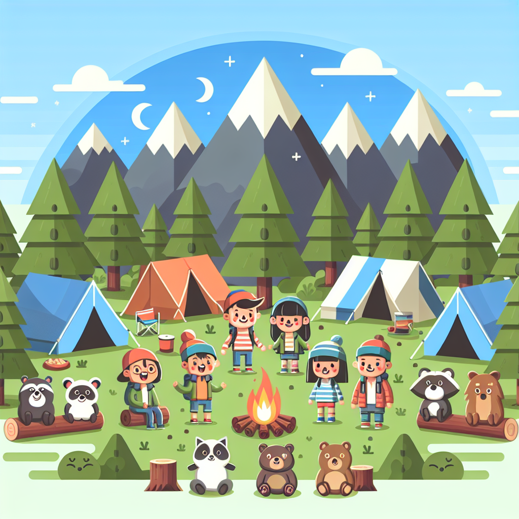 Happy Mountain Camping Painting Diamond Kit