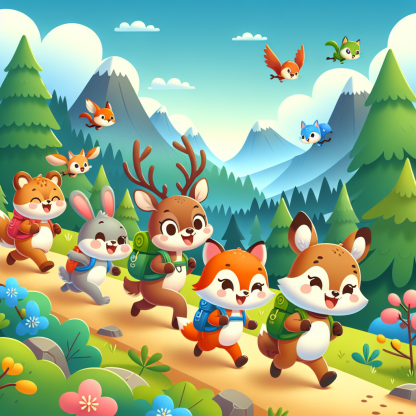 Happy Hiking Friends Diamond Painting