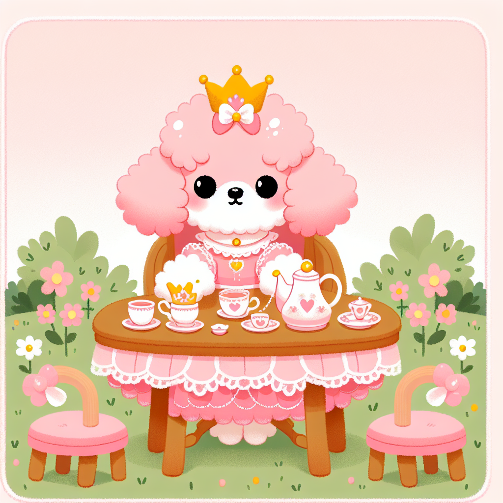 Princess Poodle's Tea Party DIY Paint By Diamonds